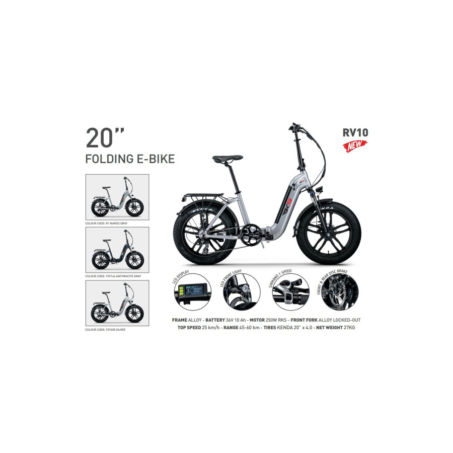 RKS RV-10 Fat tire folding e-bike