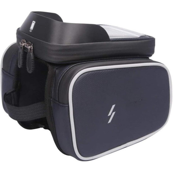 Bicycle Bag Waterproof Portable Storage Bag Phone Touch Screen Bag Pannier Black