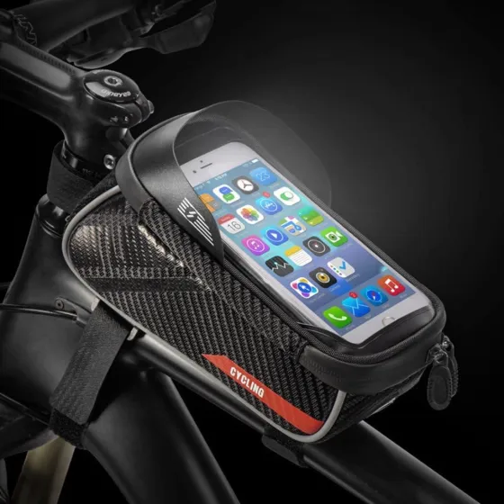 Bike Accessories Phone Cycling 6.0â€™â€™ Bicycle Mount Waterproof Below For Cellphone Top Pack Bike Accessories