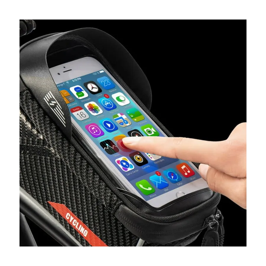 Bike Accessories Phone Cycling 6.0â€™â€™ Bicycle Mount Waterproof Below For Cellphone Top Pack Bike Accessories