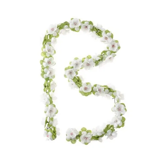 Basil Flower Garland White Flower String 170-cm 50182