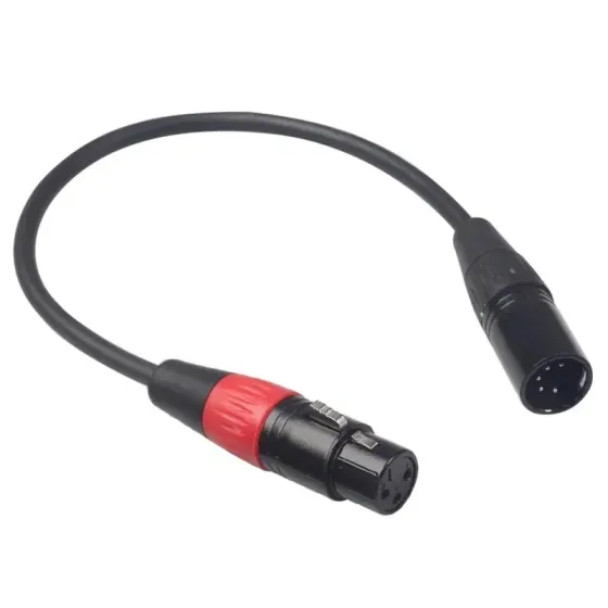 3Pin XLR Female to 5 Pin XLR Male Audio Cable