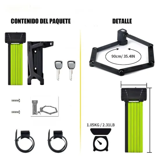 Folding Lock for Scooter and Bicycle