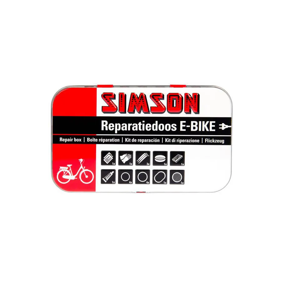 Simson reparatiedoos E-bike met blisteroog