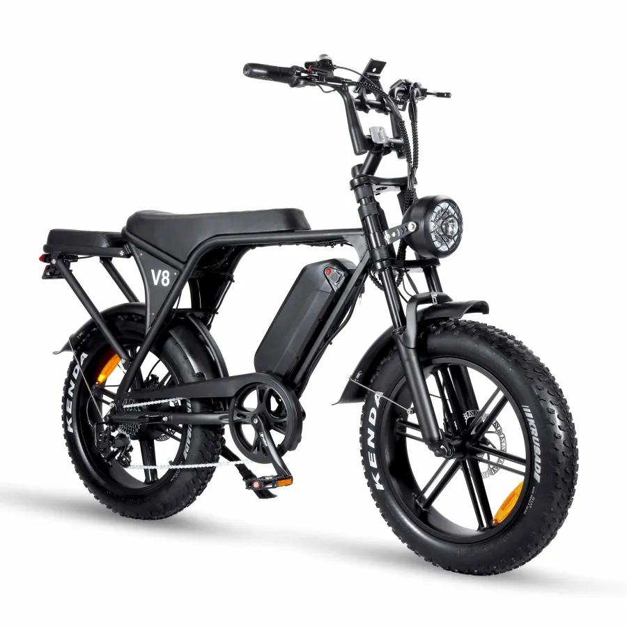 Ouxi V8.4 Fatbike Legal version E-bike without throttle 15 Ah Battery 250W motor - Black