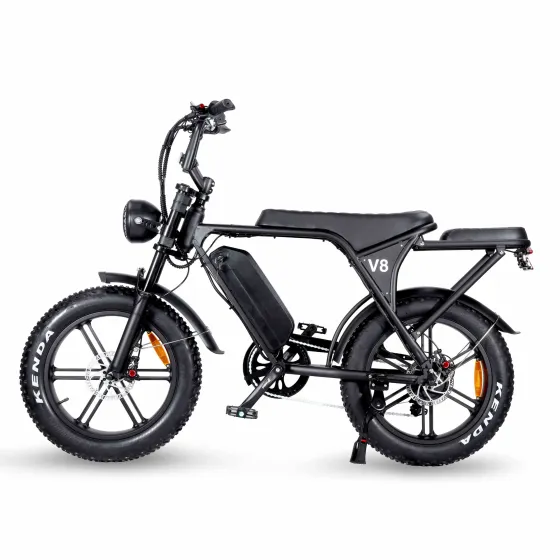 Ouxi V8.4 Fatbike Legal version E-bike without throttle 15 Ah Battery 250W motor - Black