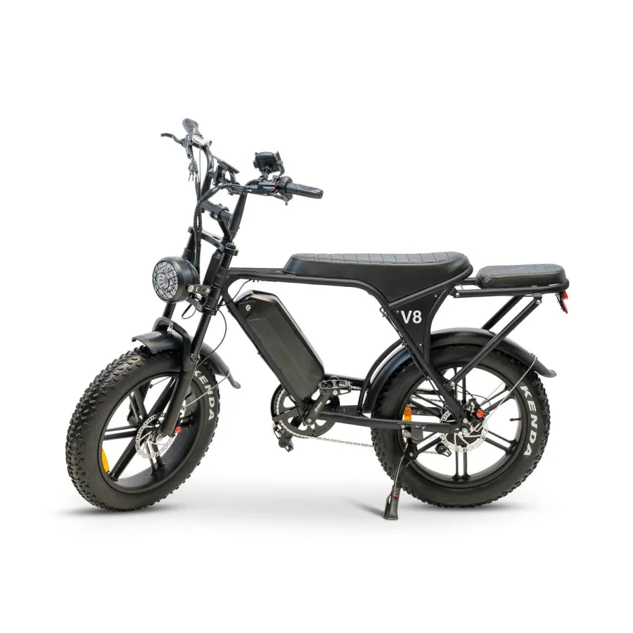 Ouxi V8.4 Fatbike Legal version E-bike without throttle 15 Ah Battery 250W motor - Black