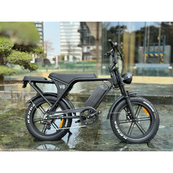 Ouxi V8.4 Fatbike Legal version E-bike without throttle 15 Ah Battery 250W motor - Black