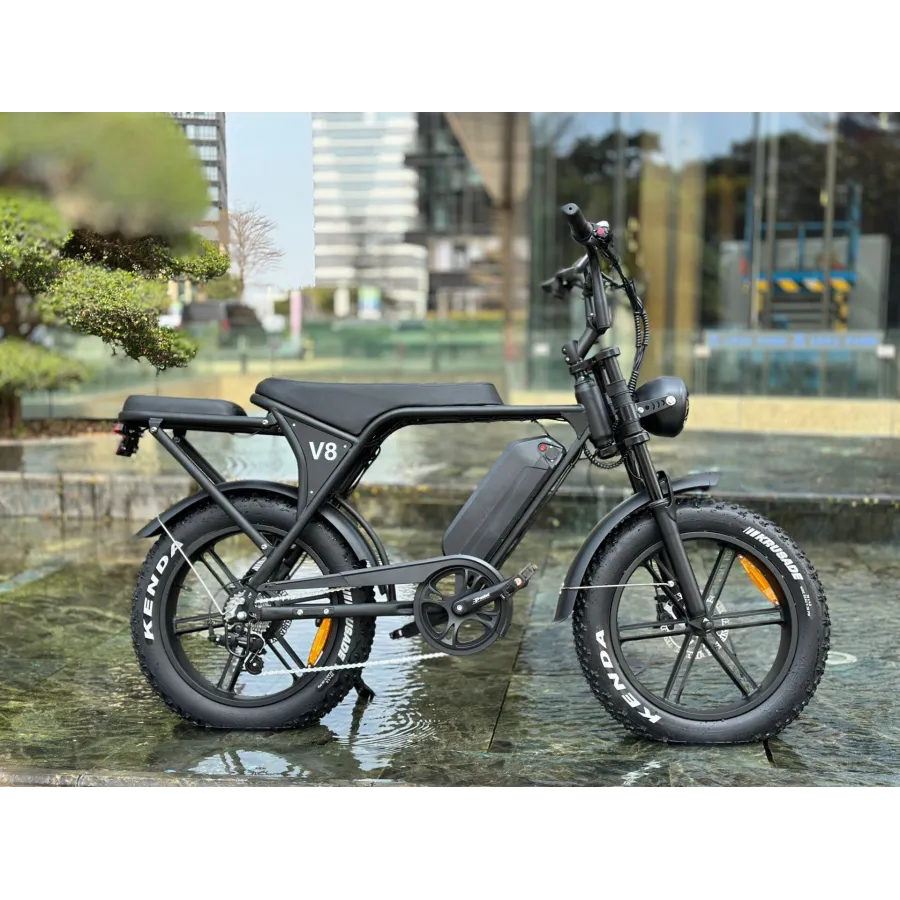 Ouxi V8.4 Fatbike Legal version E-bike without throttle 15 Ah Battery 250W motor - Black