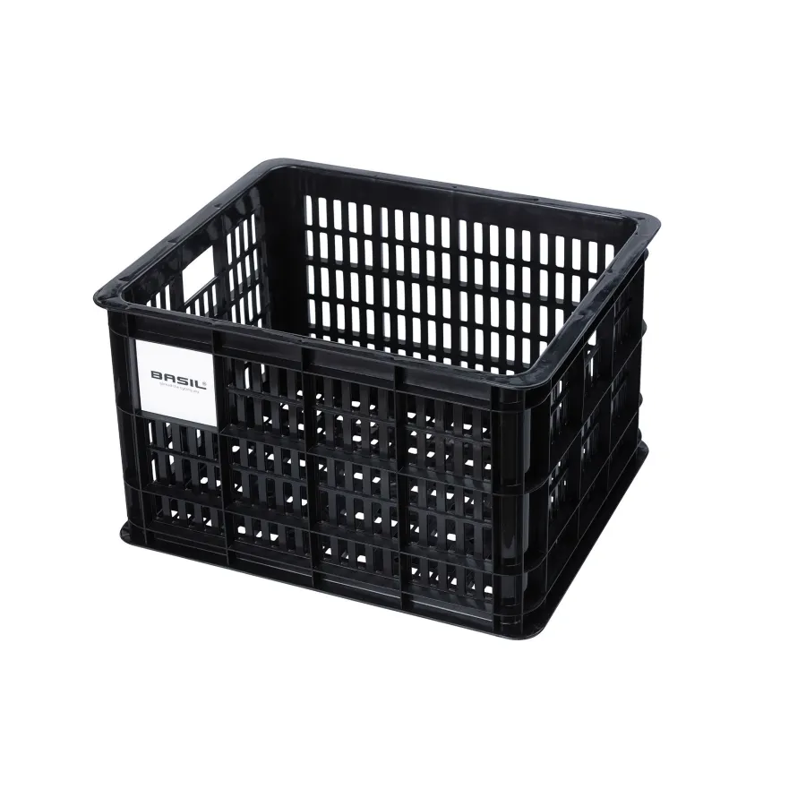 Basil crate for bike M recycled plastic 29,5L black