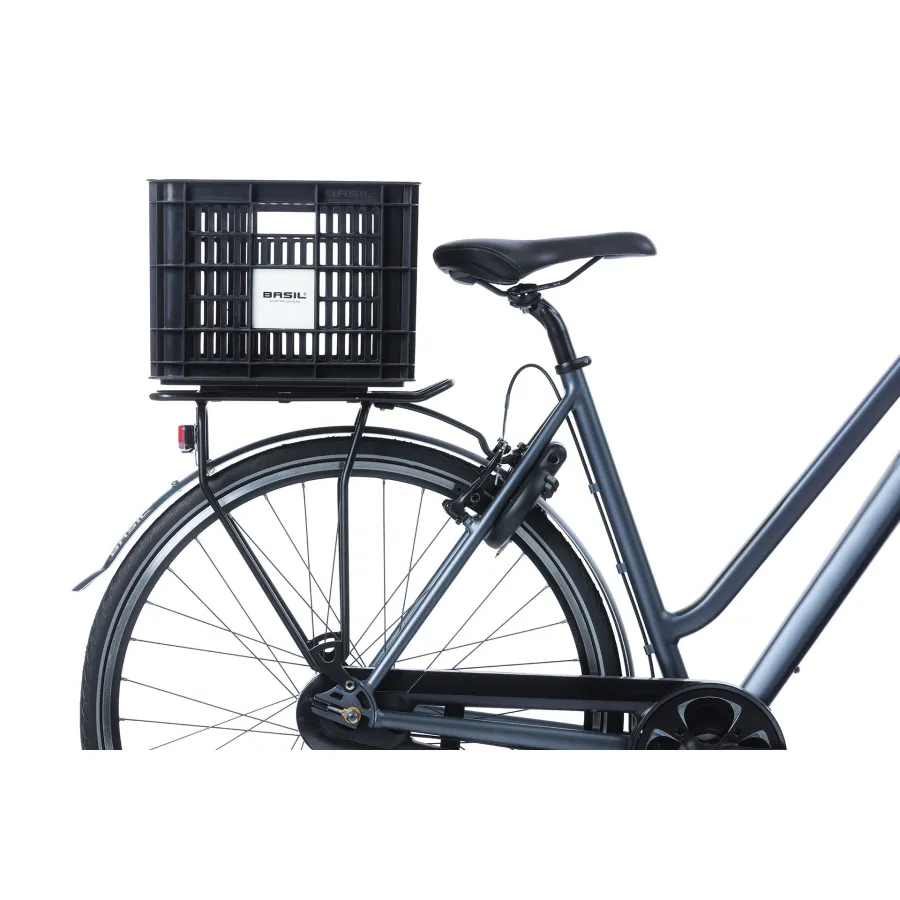 Basil crate for bike M recycled plastic 29,5L black