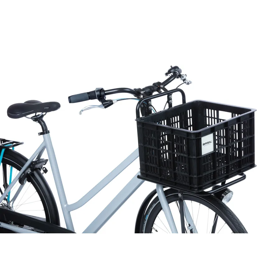 Basil crate for bike M recycled plastic 29,5L black