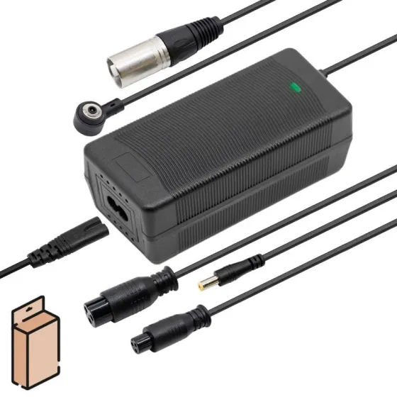 36 V charger (42 V) 2A with connectors X16/XLR/GX12/MI4 Pro (1st Gen)/DC cecotec