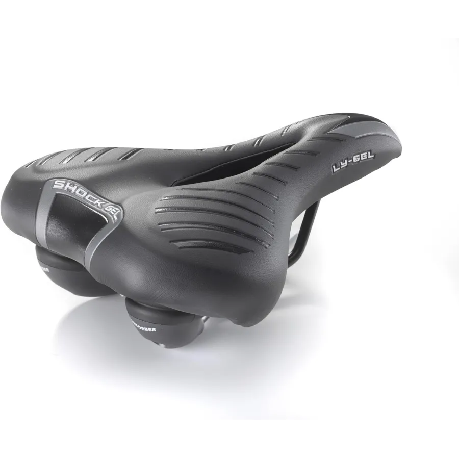 Gel Plus Lyra Anatomical saddle with elastomers and central opening for greater comfort in the public sector