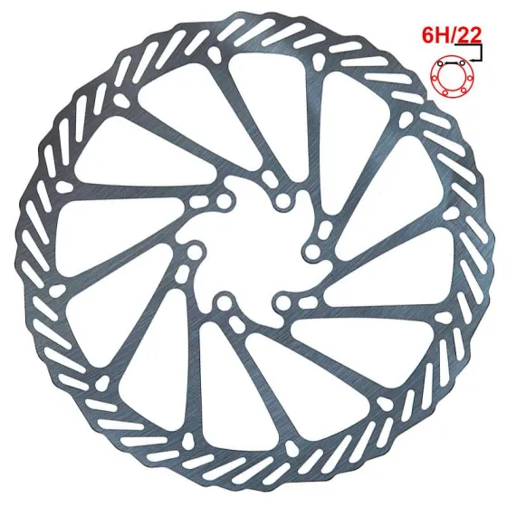 E-wheel - Brake disc G3 - Silver - 180mm - 6 holes (6H)